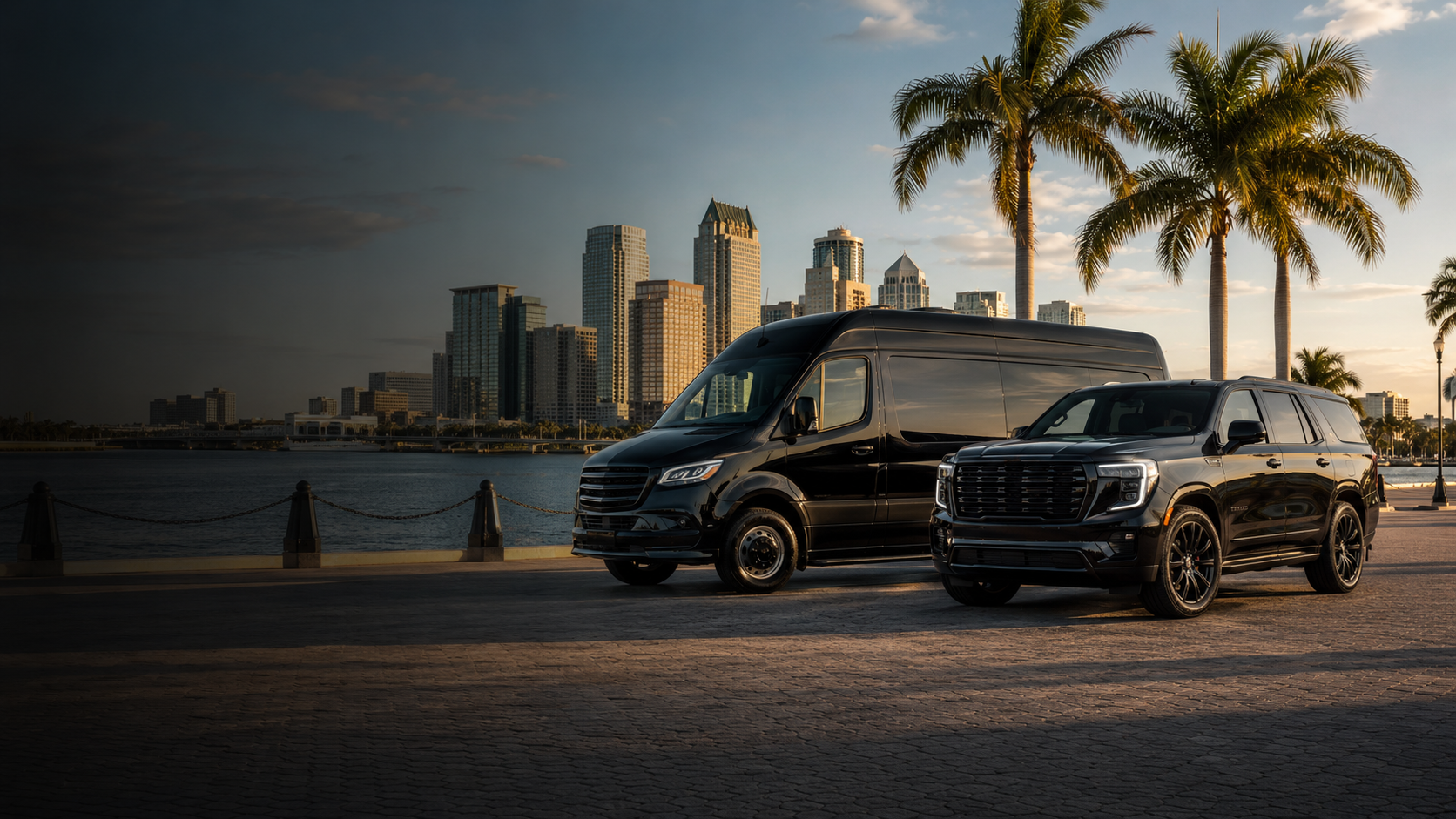 WDT Limo black luxury transportation fleet