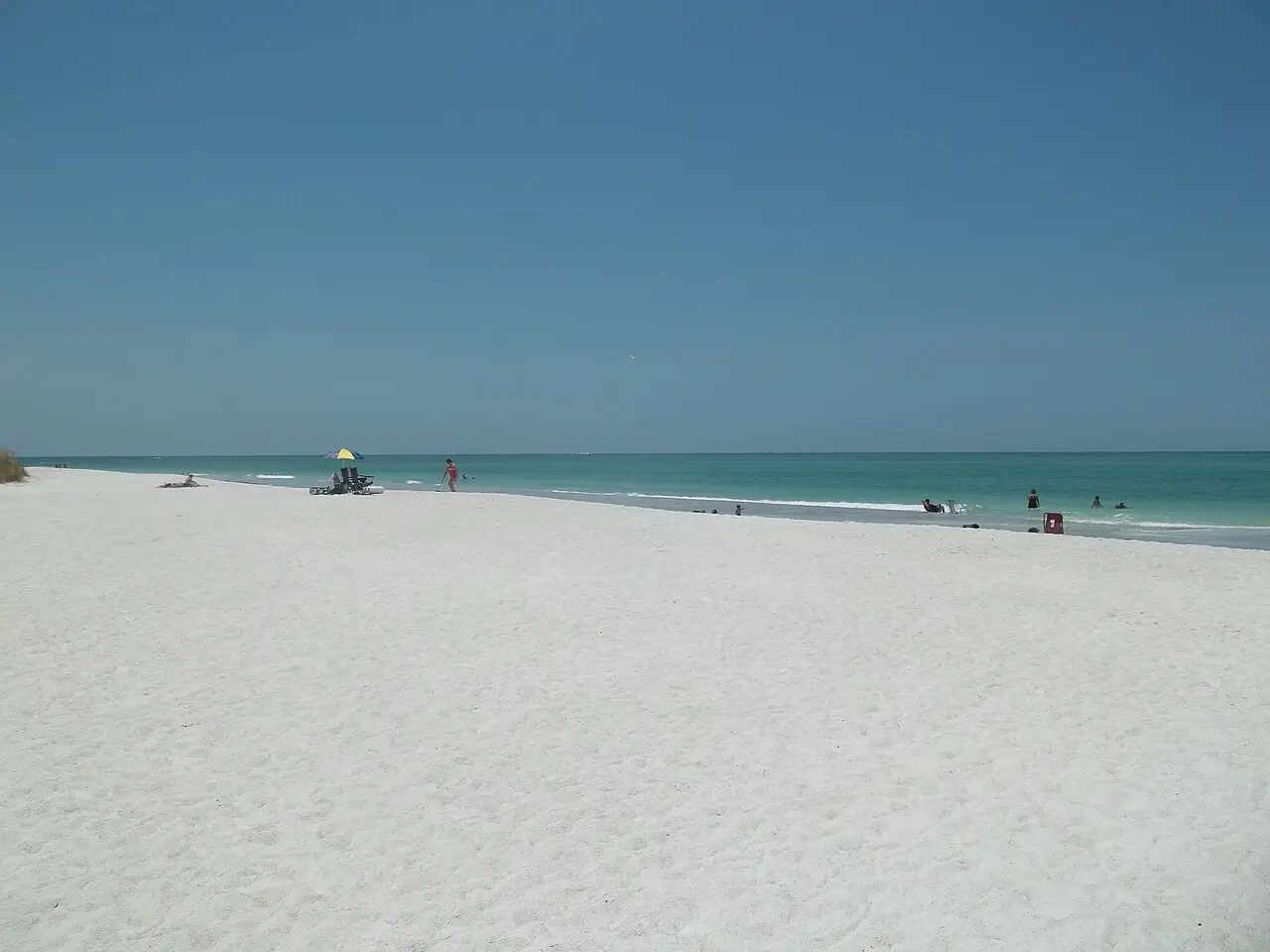 White sand beach on Longboat Key