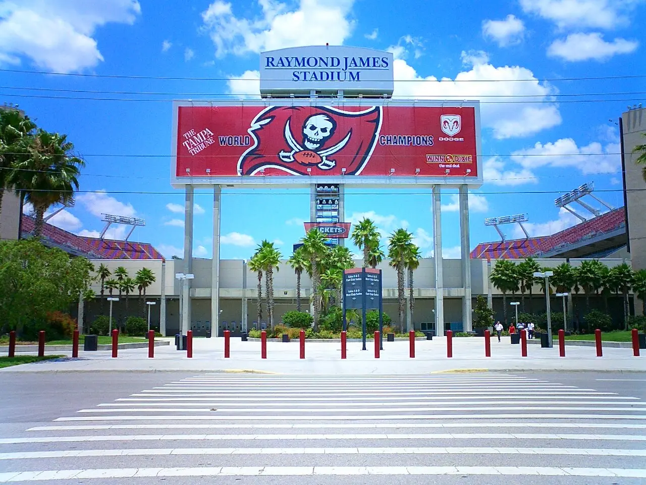 Exterior of the Raymond James Stadium in Tampa, Florida