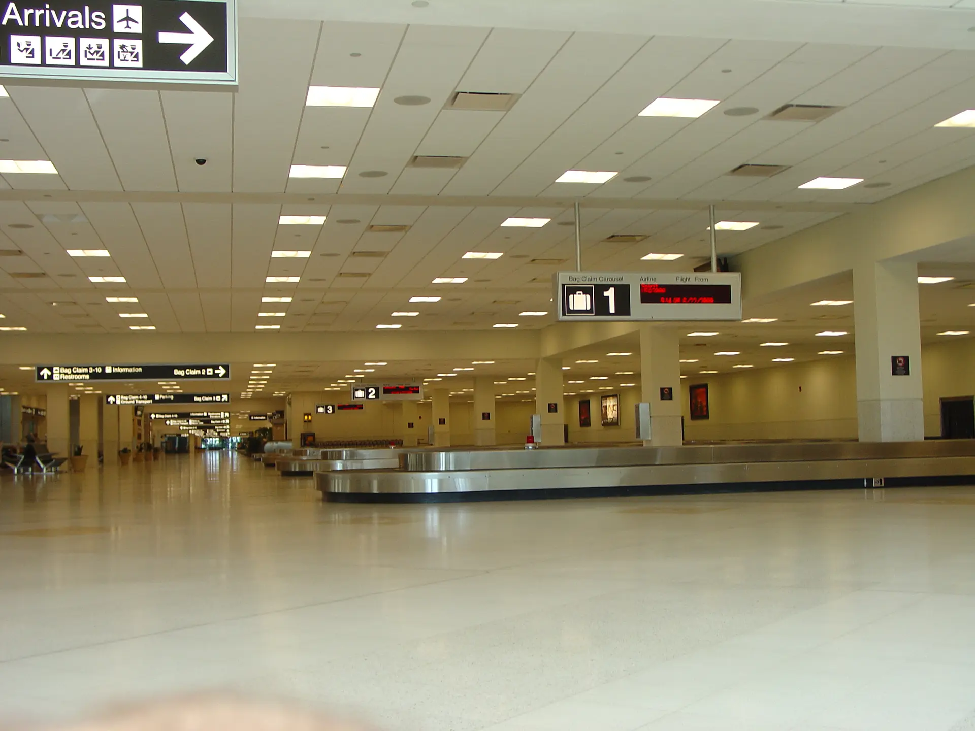Arrivals and baggage claim inside Southwest Florida International Airport