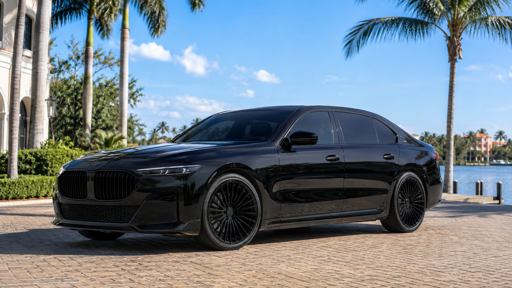 Black premium executive sedan